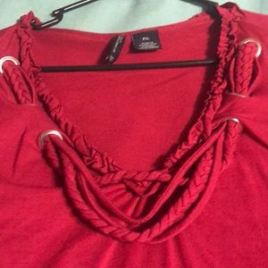 Deep red blouse